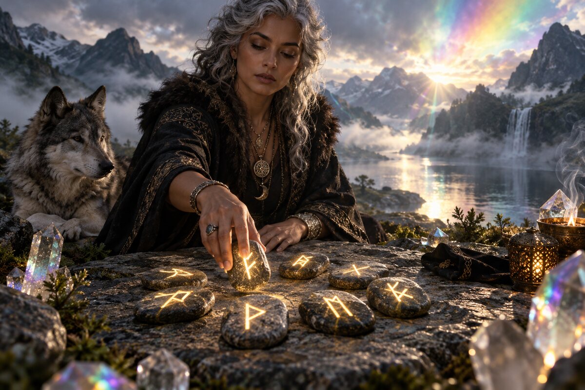 Imagem simbólica de Leitura de Runas
